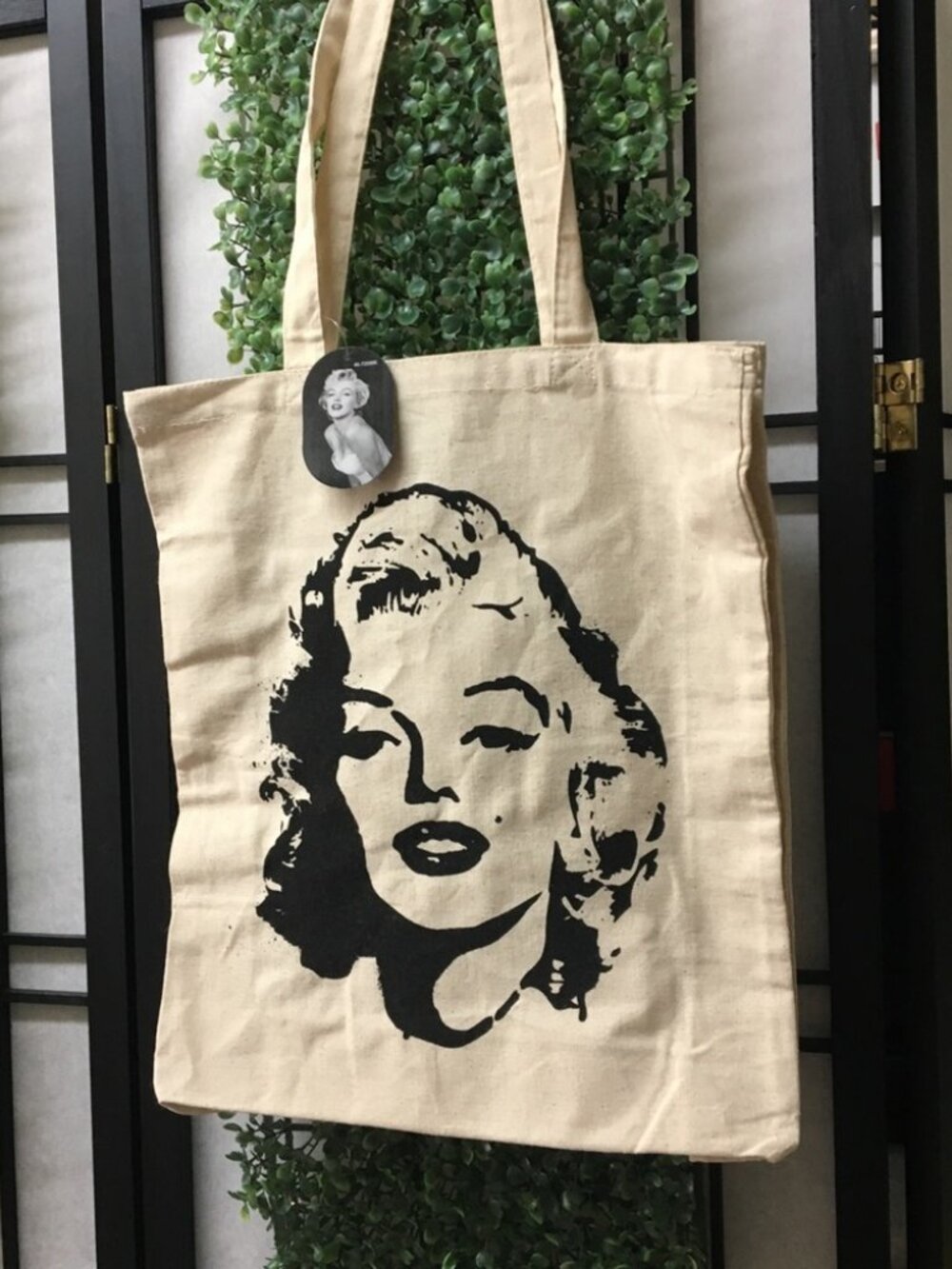 Marilyn Monroe Canvas Tote Bag – Face Line Art